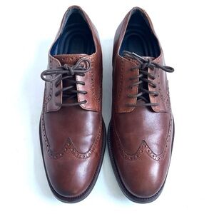 Cole Haan Watson Brown Wingtip Oxford Dress Shoes Leather Size 10.5 Medium